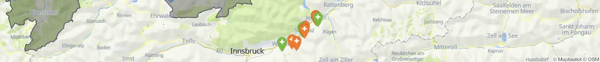 Map view for Pharmacies emergency services nearby Schwaz (Schwaz, Tirol)